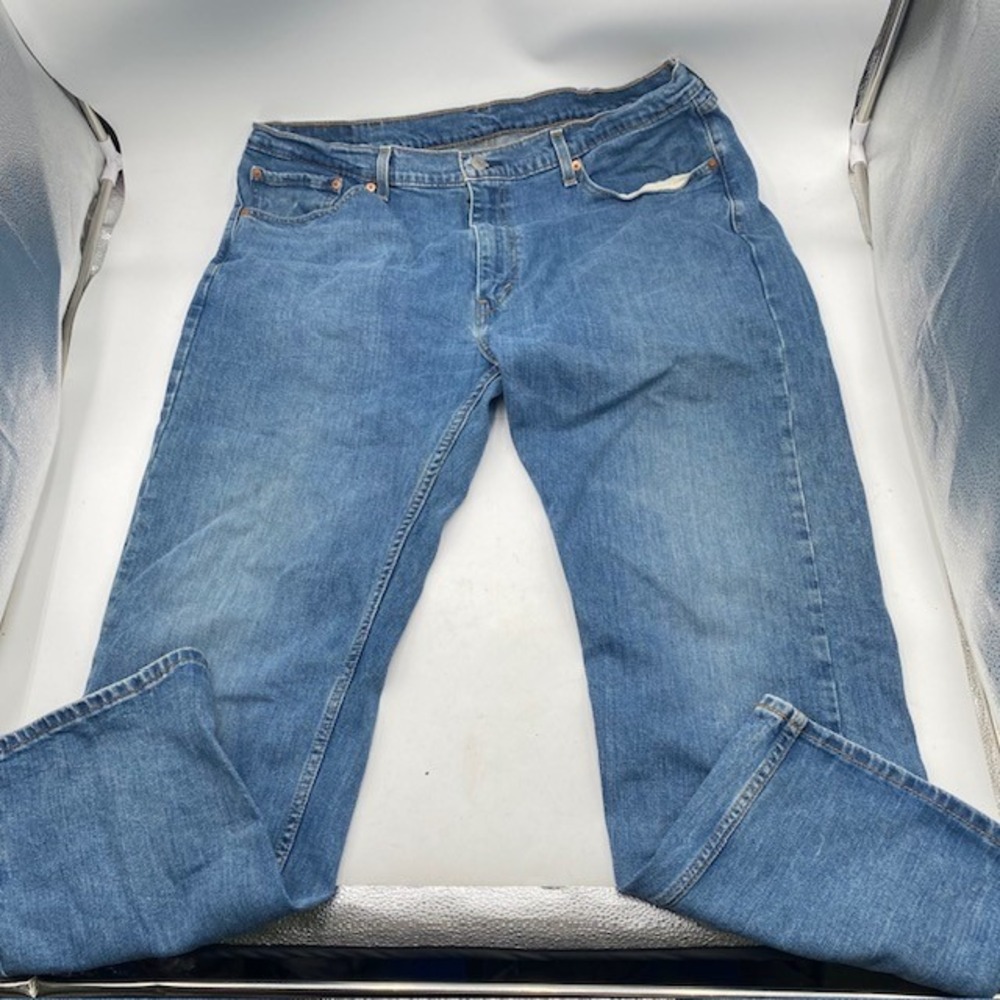 Levi's 505 Regular Fit Jeans Mens 40x30 Blue Denim Straight Leg Classic Casual